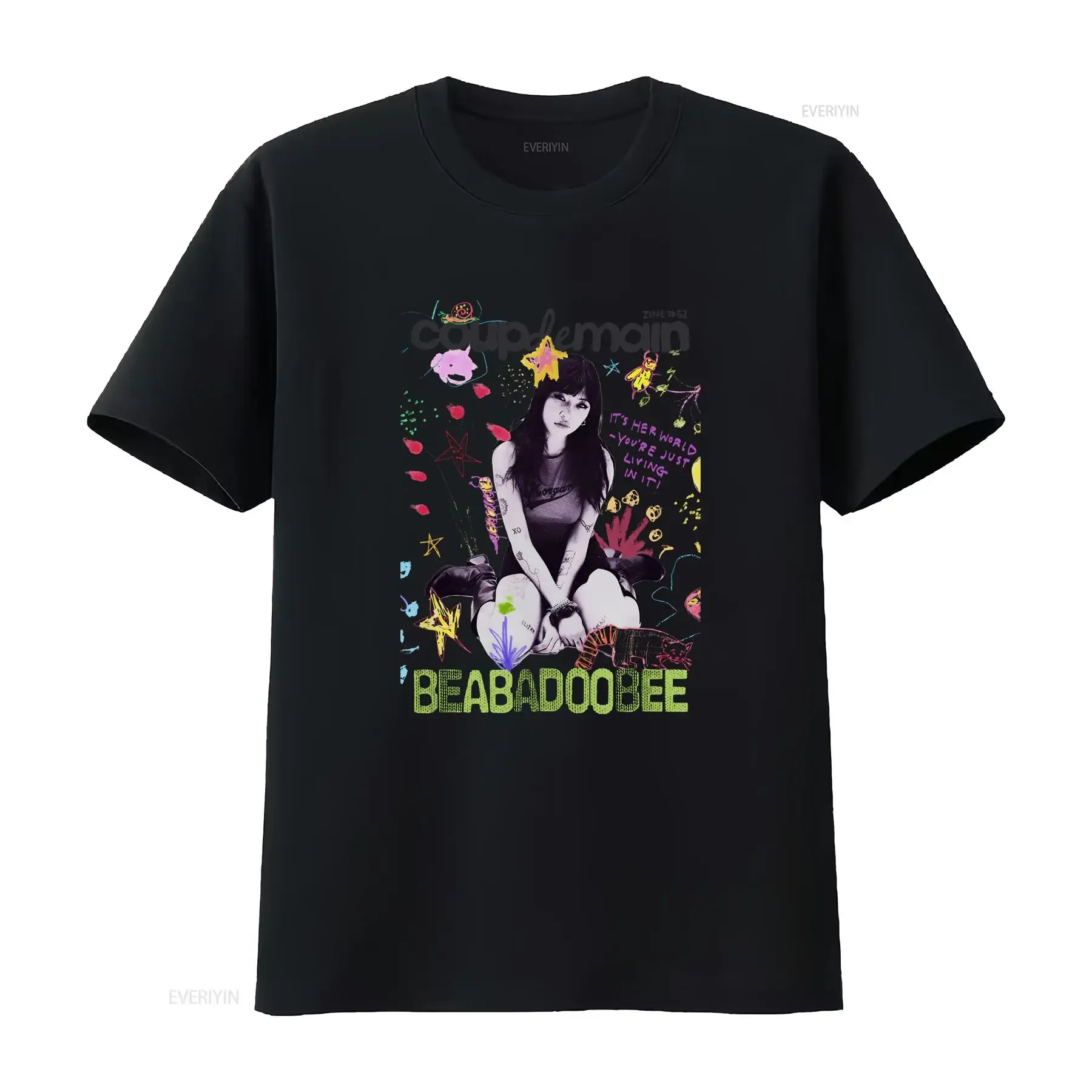 

Beabadoobee T Shirt Fake It Flowers Album Merch vintage Washed Unisex graphic designer clothes Versatile Comfortable fashion