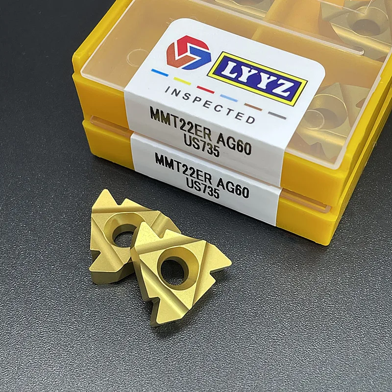 10PCS MMT22ER AG60 VP15TF/US735 MMT22IR AG60 VP15TF/US735คาร์ไบด์หมุนเครื่องมือเครื่องกลึง CNC เครื่องมือเกลียวใบมีด