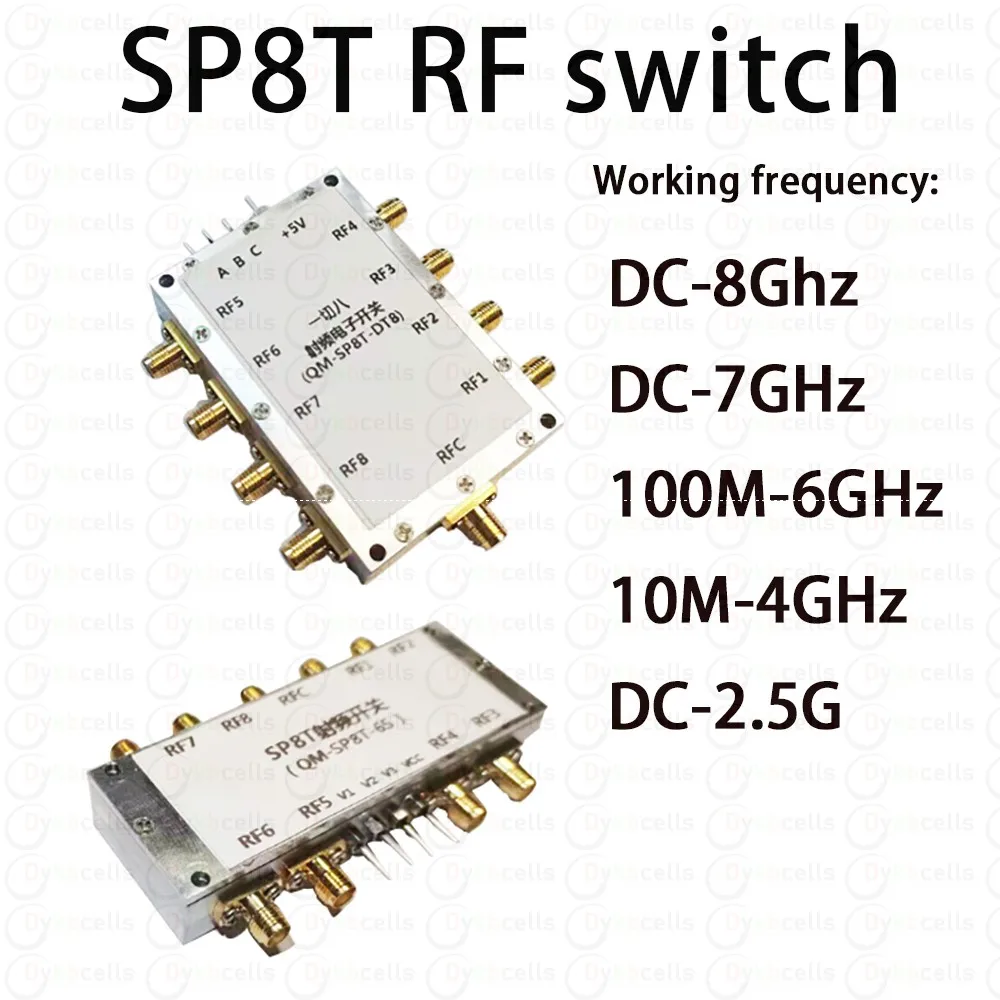 

1Mhz-8Ghz SP8T Rf Switch Control Signal Channel Switching Electronic Switchs 433Mhz 915Mhz 1.5Ghz 2.4Ghz 5.8Ghz Radio Amplifier