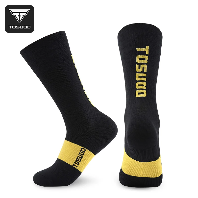 

TOSUOD высокоэластичные амортизирующие велосипедные носки профессиональные дышащие для дорожного MTB горного велосипеда для мужчин и женщин