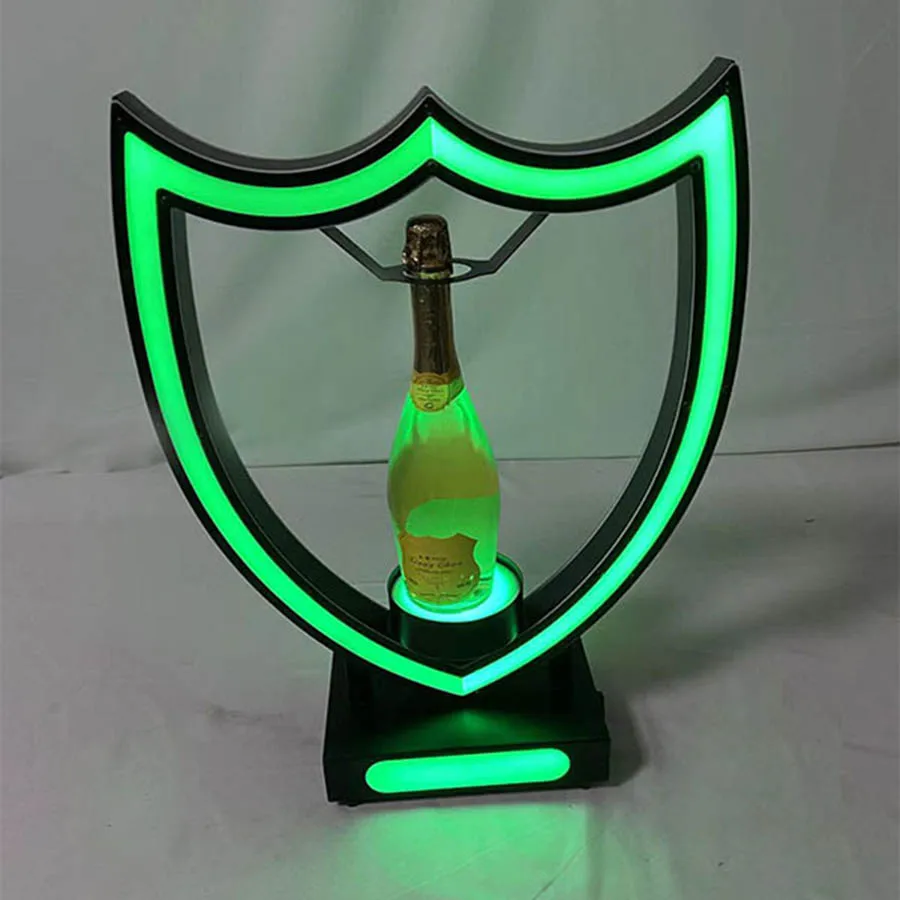 Acrylic DOM Shield LED Bottle Presenter Glorifier Display VIP serving Tray LED Spade VIP Bottle Presenter for Nightclub bar Deco