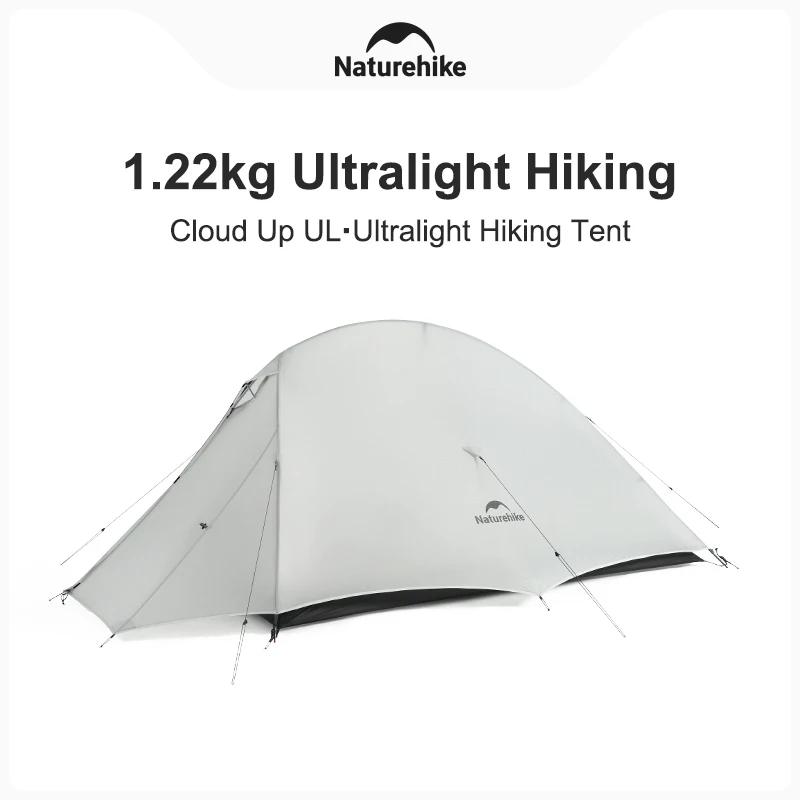 Naturehike Hiking Cloud Up UL Tent 1.22kg Ultralight 2 Person Waterproof Double Layer 3 Seasons Windproof Camping Tent with Mat