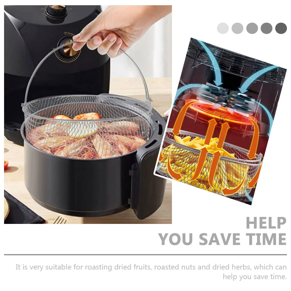 

1Pcs Stainless Steel Oven Mesh Tray Kitchen Supply Air Fryer Basket Oven Drying Mesh Net for Dehydrator Nuts Fruits