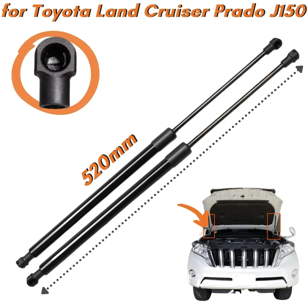 

Qty(2) Hood Struts for Toyota Land Cruiser Prado (J150) 2009-2020 Front Bonnet Gas Springs Lift Supports Shock Absorbers Dampers