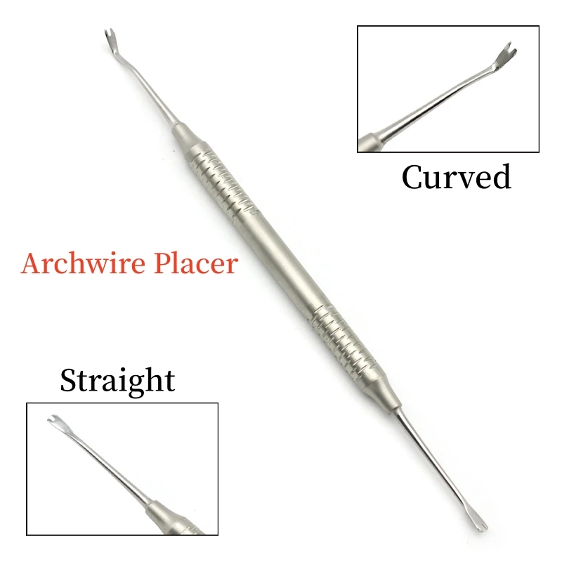 Dental ortodontyczna ligatura narzędzie do układania krawatów moduł Twirl-on Arch Wire umieszczenie uchwyt pierścienia ligatury Instrument stomatologiczny Pusher