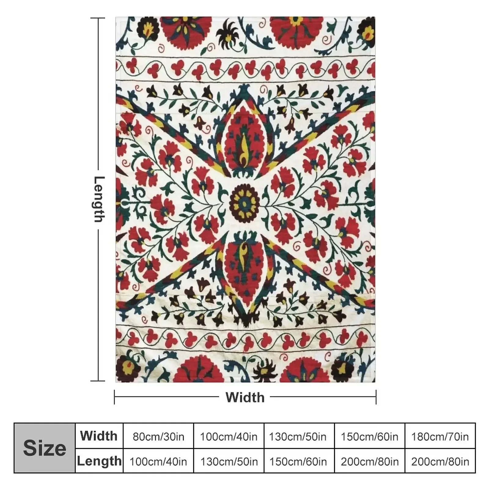 Vintage Bohemian Suzani 23 Throw Blanket Blankets For Baby sofa bed Blankets