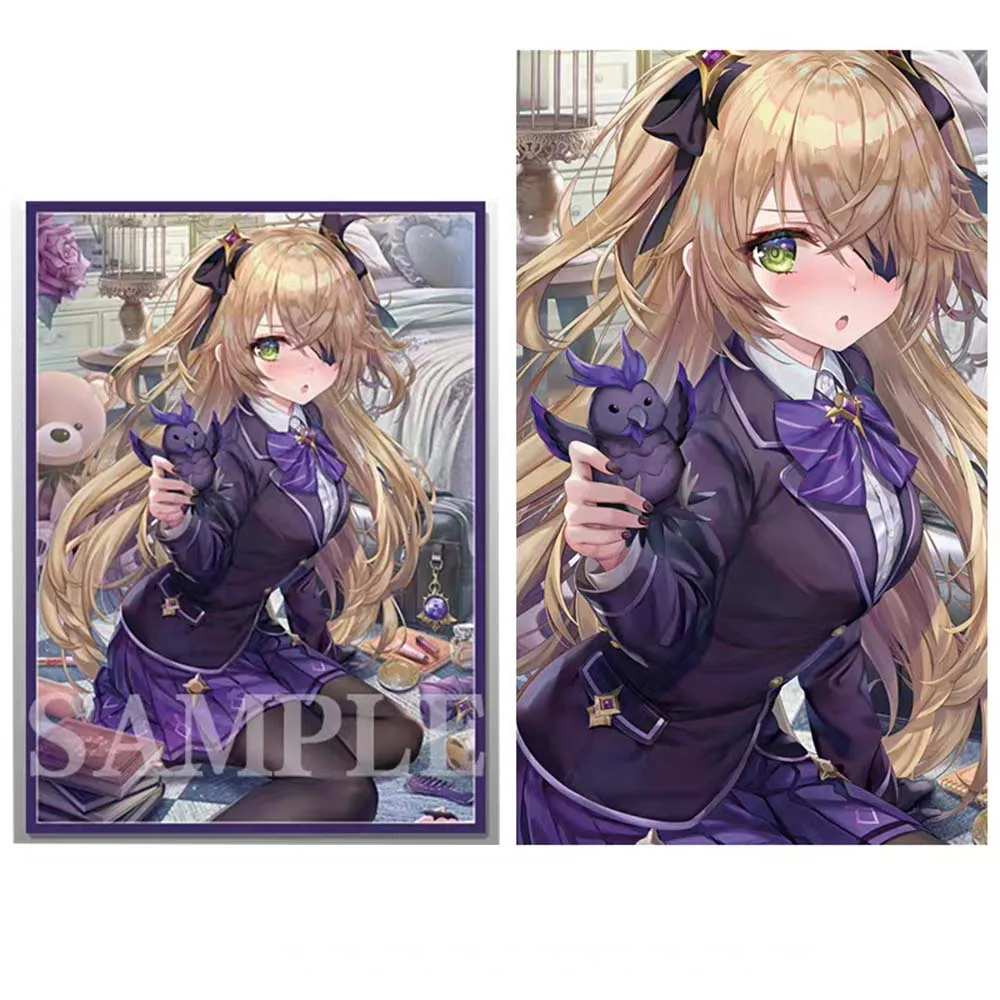 

60pcs 67x92mm Game Genshin Impact Fischl Card Sleeves Anime Cards Case for Gift Stain Resistant Wear-resistant