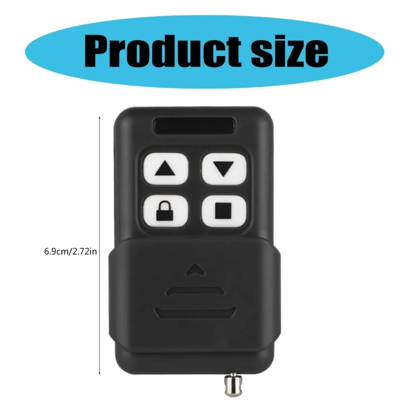 4 in 1 Remote Cloner Black Push Cover 4-key Remote Control for Garage Door and Electric Gate Programmable 433MHz