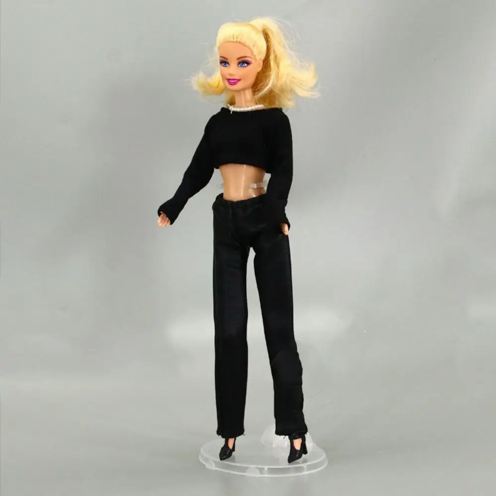 マルチスタイル花柄ジーンズズボンカジュアルウェア服アクセサリーPUレザーパンツファッションズボン1/6 BJD 30センチ人形用