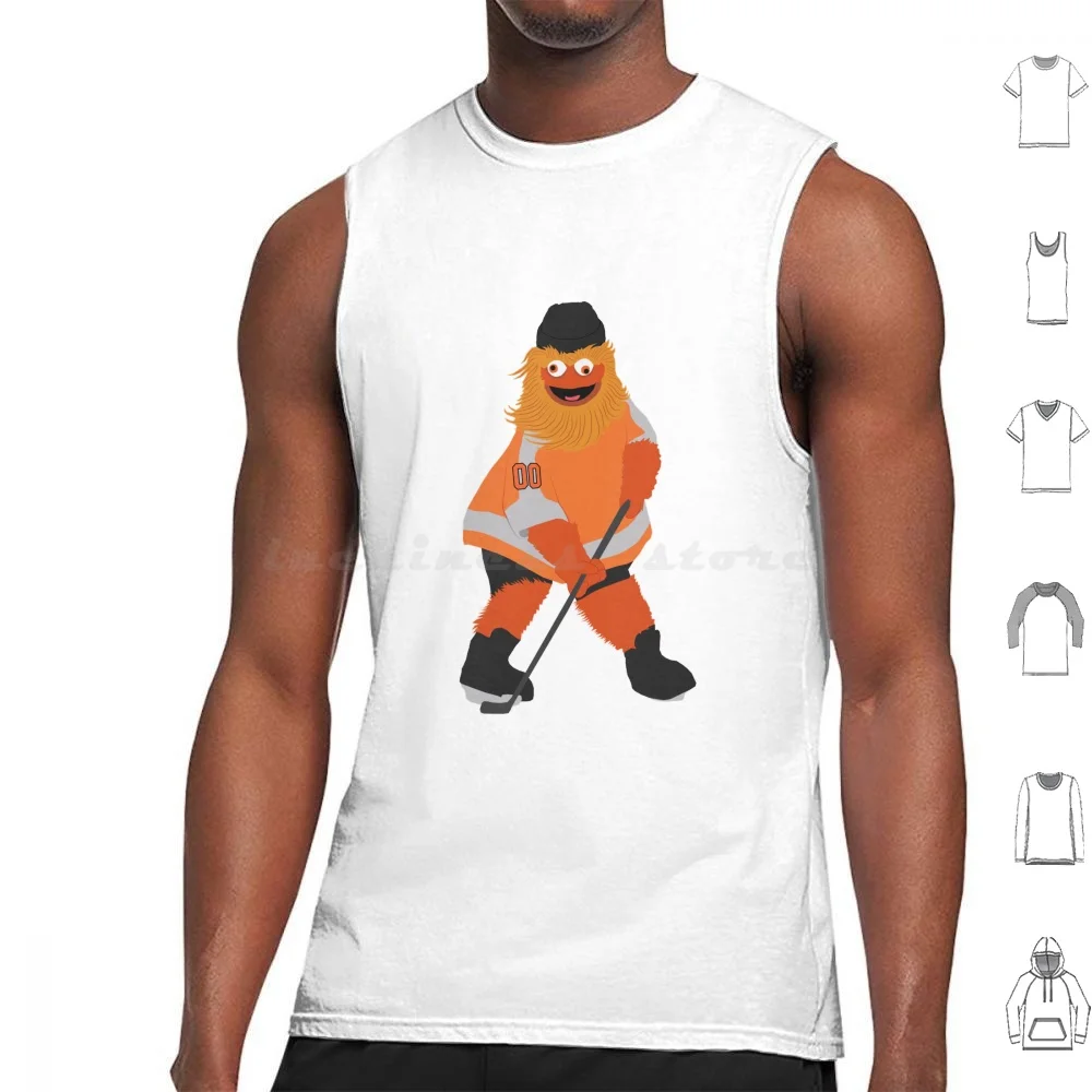 Gritty Tank Tops Print Cotton Gritty Gritty Gritty Philadelphia Gritty Flyers Philly Hockey Hockey Player Hockey Mascot
