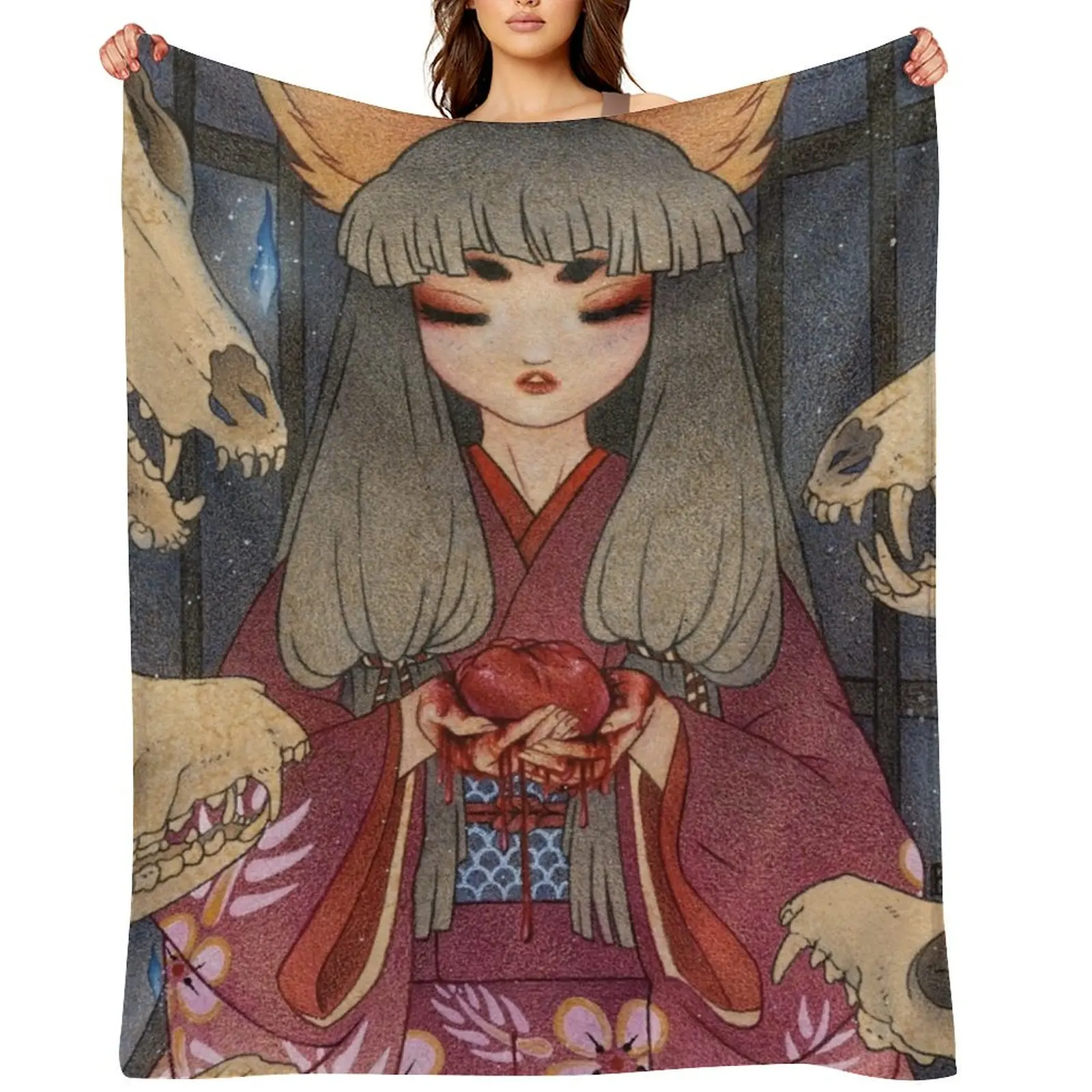 

Appeasing the Whispering Spirits Throw Blanket Loose Blankets For Bed Hair warm for winter Blankets