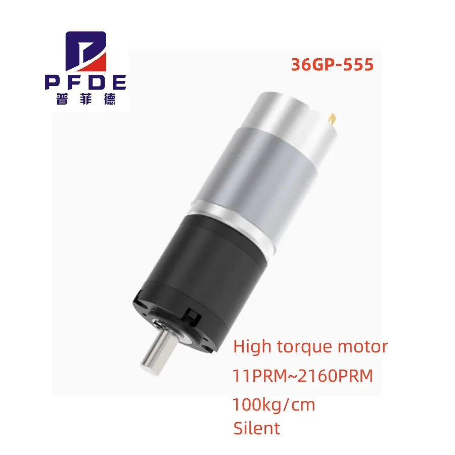 

36GP-555 DC Gear Motor 12V/24V Forward And Reverse Adjustable Speed High Torque 11PRM~2160PRM Planetary Gear Brush Motor D 8mm
