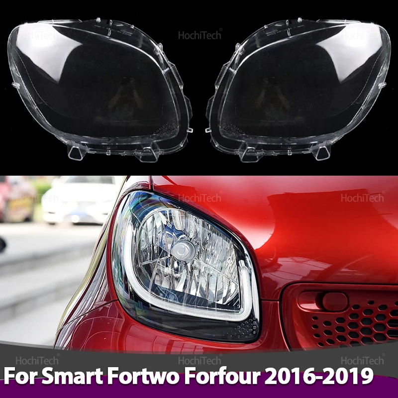 

Для Smart Fortwo 453 серии Forfour 2016-2019 фары линзы стеклянные корпуса маски прозрачный абажур абажур крышка фар автомобиля