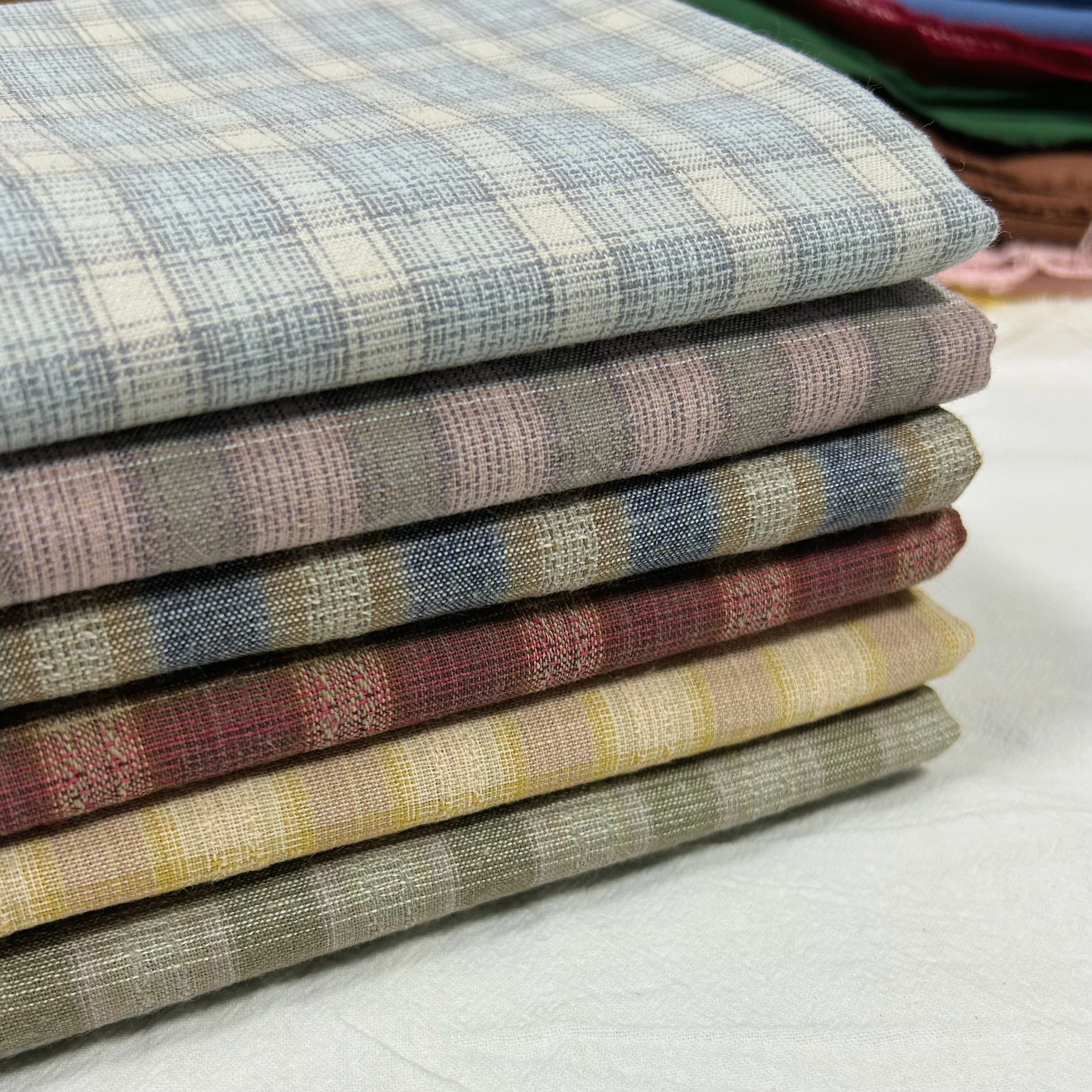 

50x140cm Japanese Jacquard Fabric Soft Check,Cotton Thread Dyeing,Handcrafted,Professional Quilting,Patchwork De Coton
