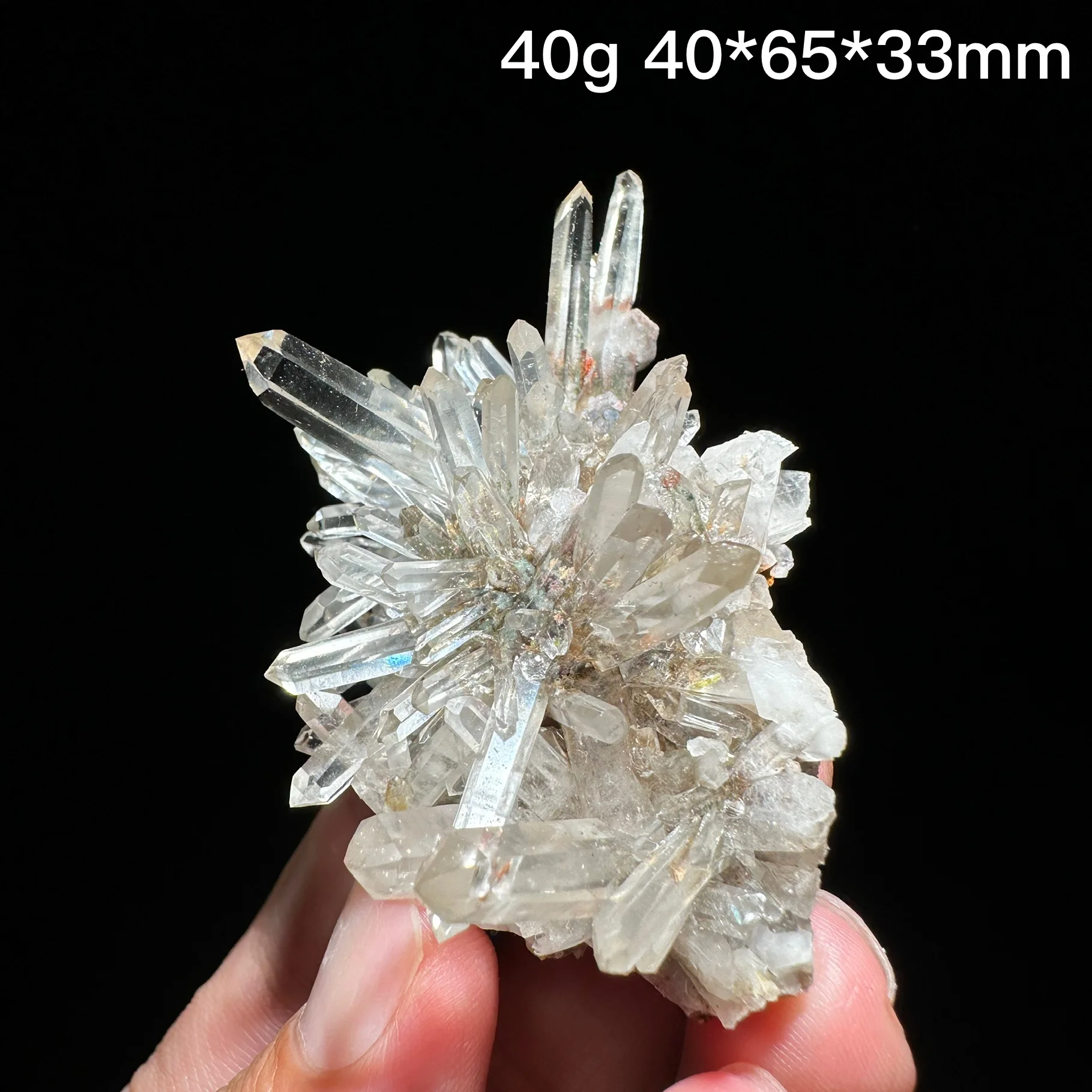 

Natural crystal flower and crystal coexisting mineral specimens + healed quartz crystals and stone rock gemstones