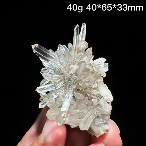 Natural crystal flower and crystal coexisting mineral specimens + healed quartz crystals and stone rock gemstones