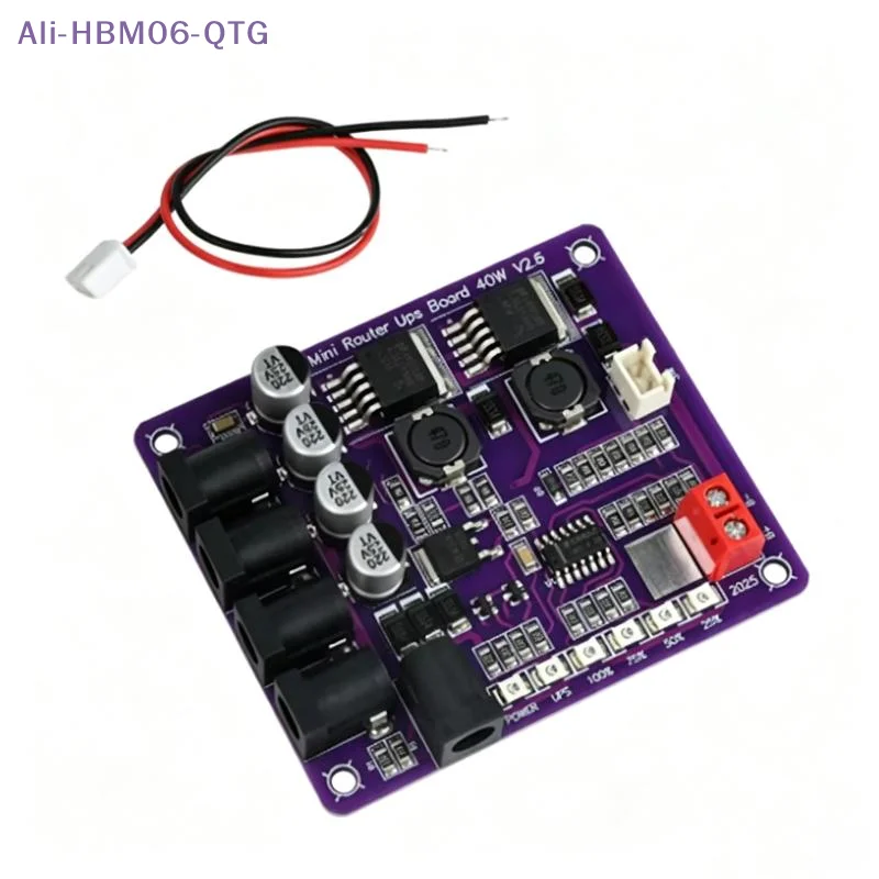 NEW NEW 1 PCS 40W Battery Charging Board 4-Port Mini Router UPS Board 12.6V Power Module USB/DC Port Power Module