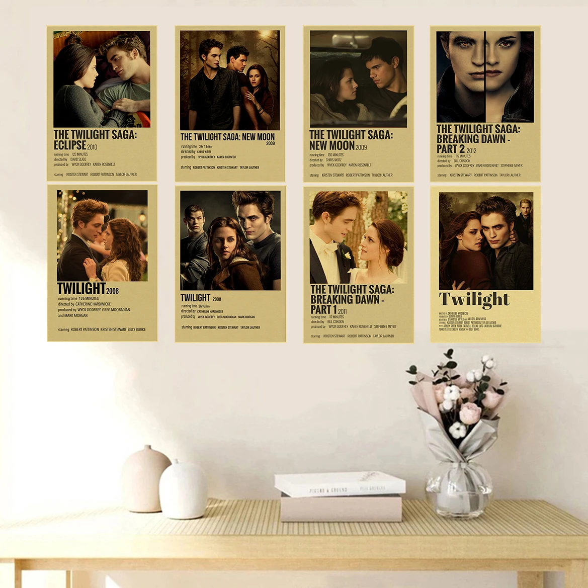 Movie Twilight Posters New Moon/Breaking Dawn Retro Kraft Paper DIY Room Bar Cafe Decor Aesthetic Gift Print Art Wall Paintings