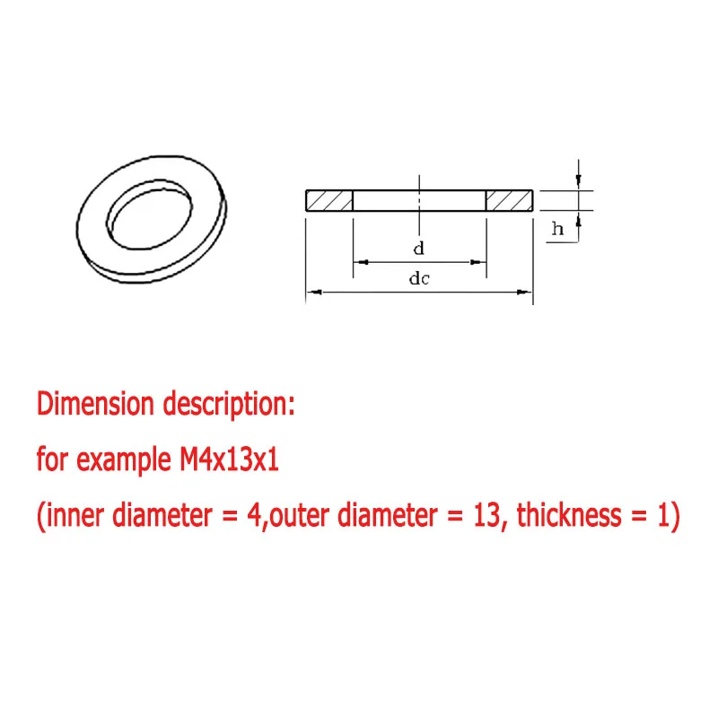 10/30/50/100PCS  M3-M20 Transparent Nylon Flat Washer Plastic Flat