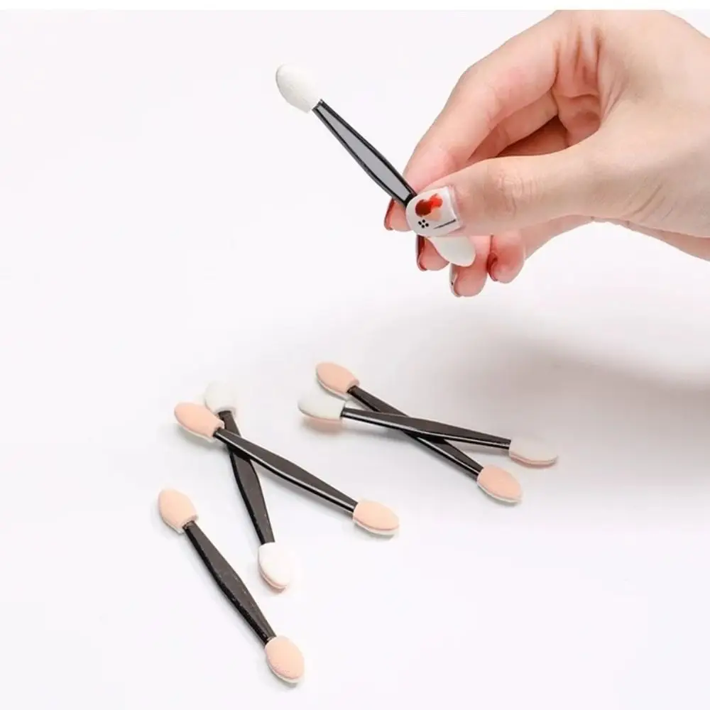 50Pcs Dual Sided Disposable Eye Shadow Brush Dizzy Eye Makeup Dual Sides Eye Shadow Applicator Small Dyed Sponge Eyeshadow Stick