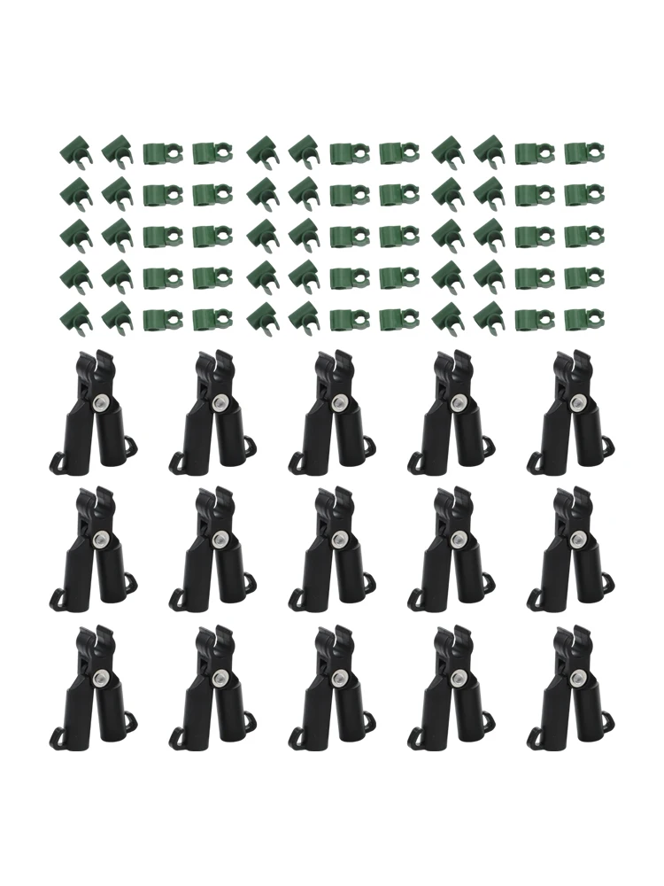 Customizable 75pcs Trellis Clips for Plants 11mm Adjustable Connectors for Garden Support of Climbing Vegetables