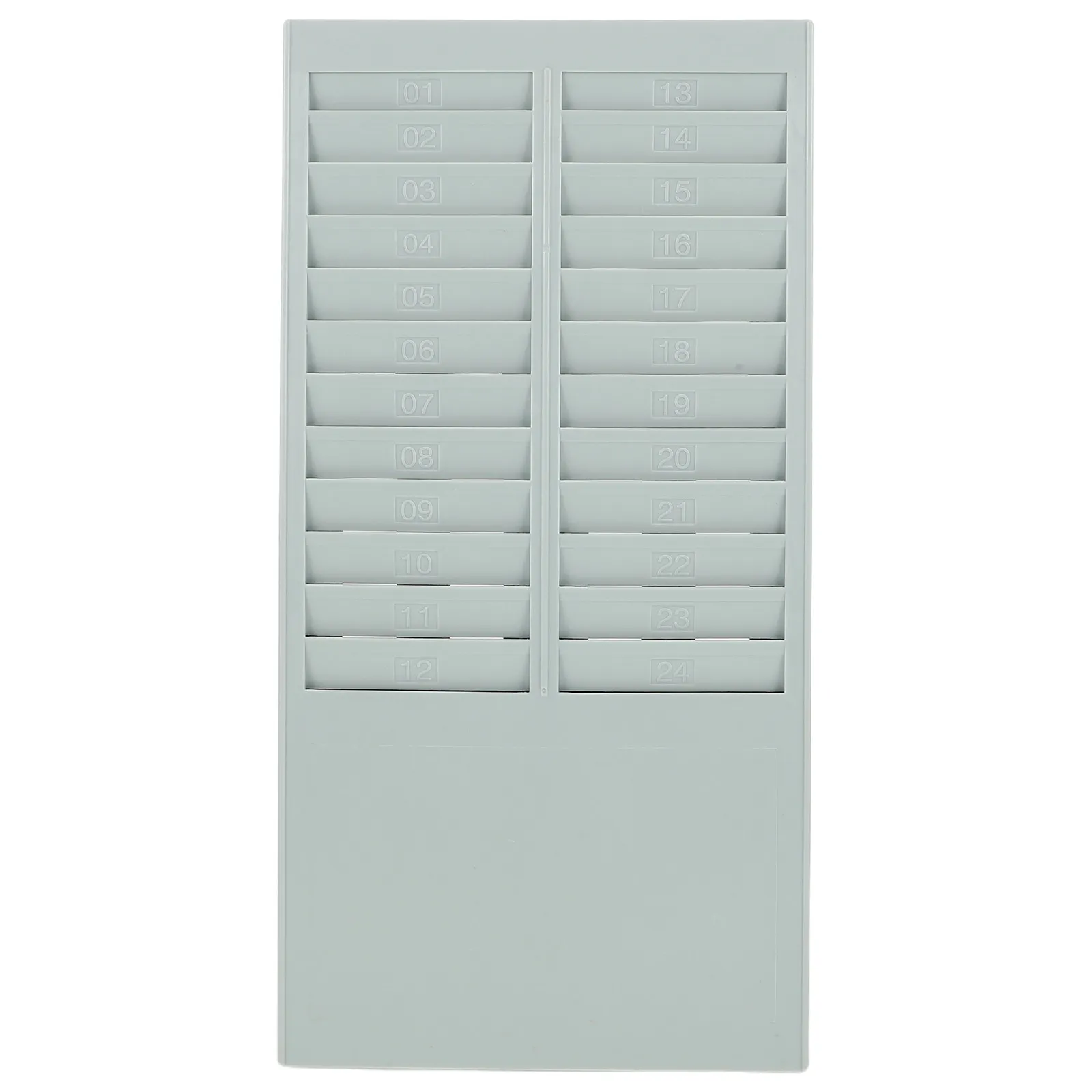 Wall Mounted Plastic Attendance Card Rack Multiple Slots Time Clock Organizer for Office Factory Warehouse Employee Tracking