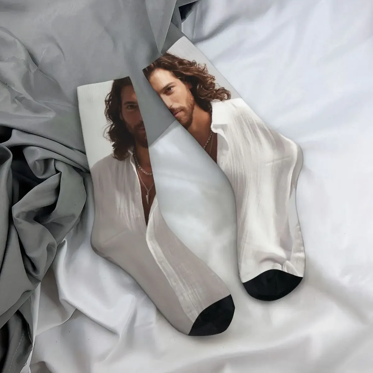 

Носки на все случаи жизни с изображением актера Кана Ямана, модные длинные носки для мужчин и женщин, подарки на День святого Валентина