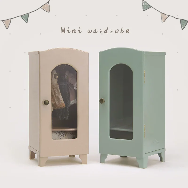 1:8 1:12 Mini Model Doll House Furniture Accessories Metal Wardrobe Bedroom Storage Cabinet Bjd Ob11 Gsc Blyth Lol Miniatures