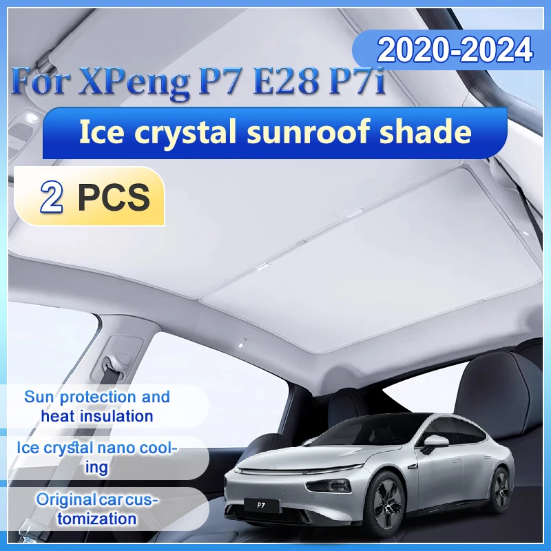 

Обновленный солнцезащитный козырек на крыше с кристаллами льда для XPeng P7 E28 P7i 2020 2021 2022 2023 2024, инструмент для передней крыши, стеклянная накладка Skyline, аксессуары