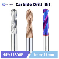 LOCO Solid Tungsten Carbide Bits For Cnc Carbide 1.0-20mm Metal Working Tools Carbide Bits Metal Drill Set Hard Metal Drill