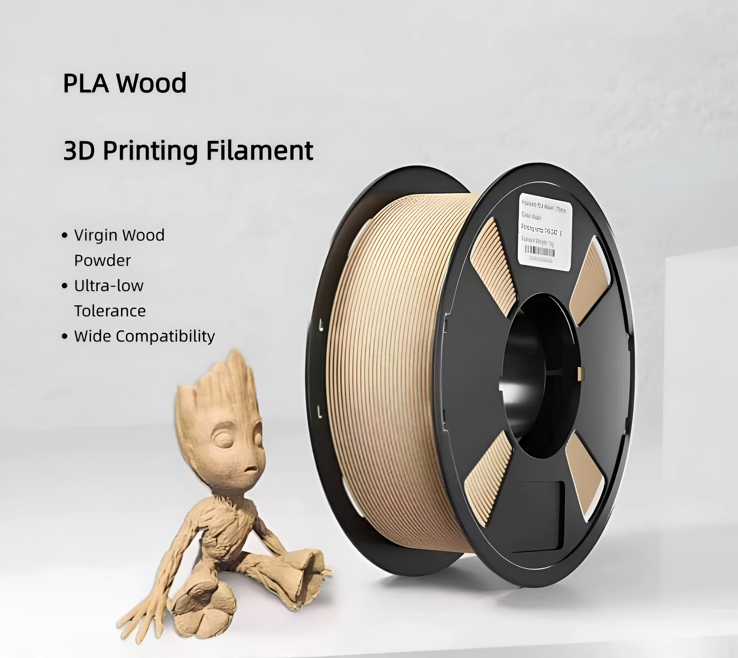 

PLA Wood Filament 1.75mm 1KG High Detail Surface No Warping for Architectural Scale Models Sand Table Building Structure Display
