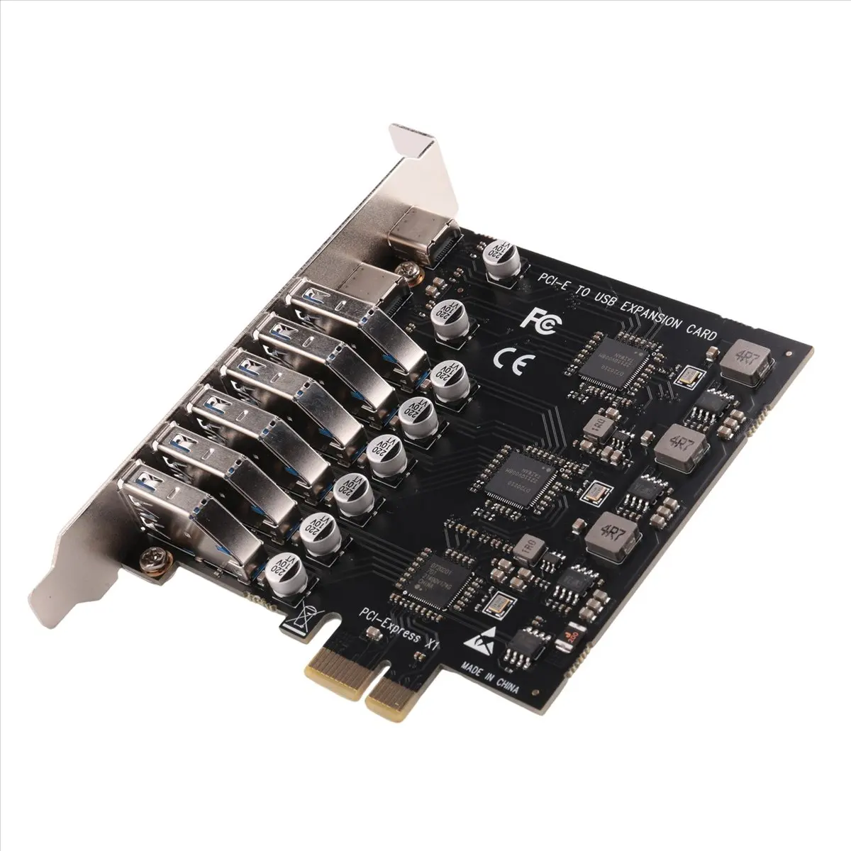 AA19 SSU PCIe to USB 3.2 Gen 2 Card 8-Port (6X Type-A +2X Type-C) Converter PCIE Splitter VIA+NEC Chip for Desktop Computer