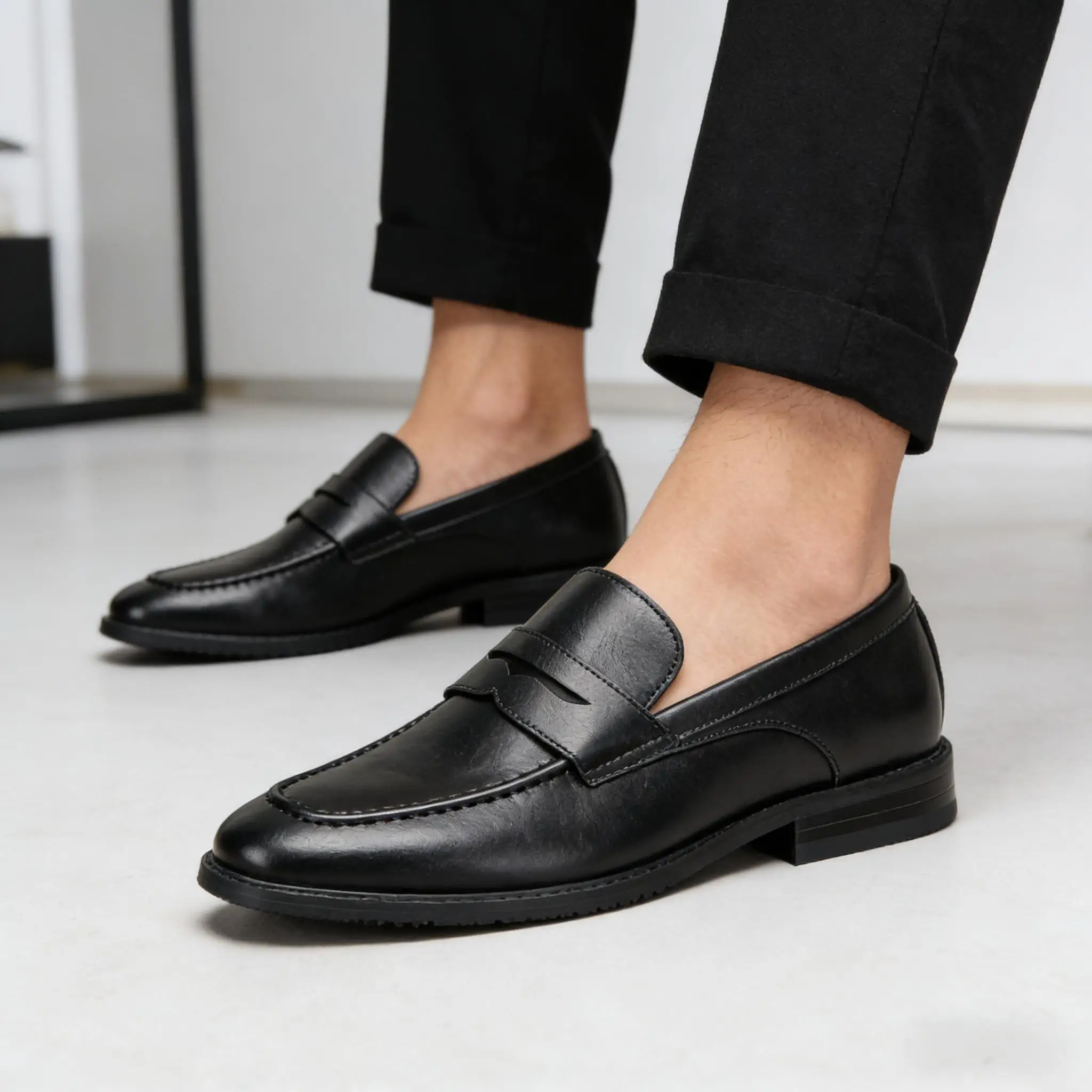 Herren-Flachschuhe, modisch, für den Sommer, bequem, atmungsaktiv, Herren-Freizeitschuhe – Detail 3