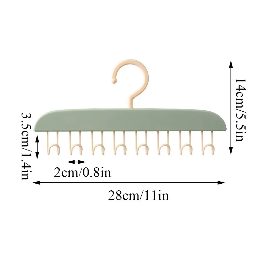 1 قطعة 8-هوك شماعات ملابس عنبر هوك الملابس الداخلية رف موجة قبعة وشاح شماعات Traceless تجفيف تخزين الرف منظم منزلي #6