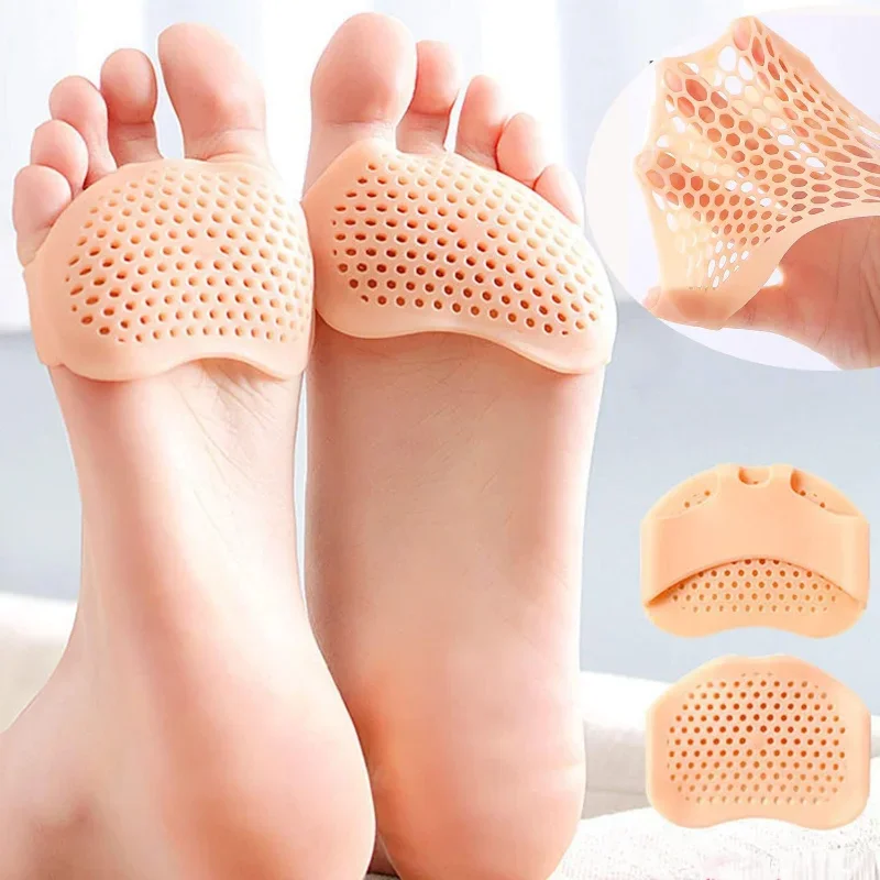 Respirável Silicone Honeycomb antepé Palmilhas, High Heel Shoes Pad, Cuidados de Saúde Shoe Palmilha, Inserção de Massagem, 2 Pcs, 4Pcs