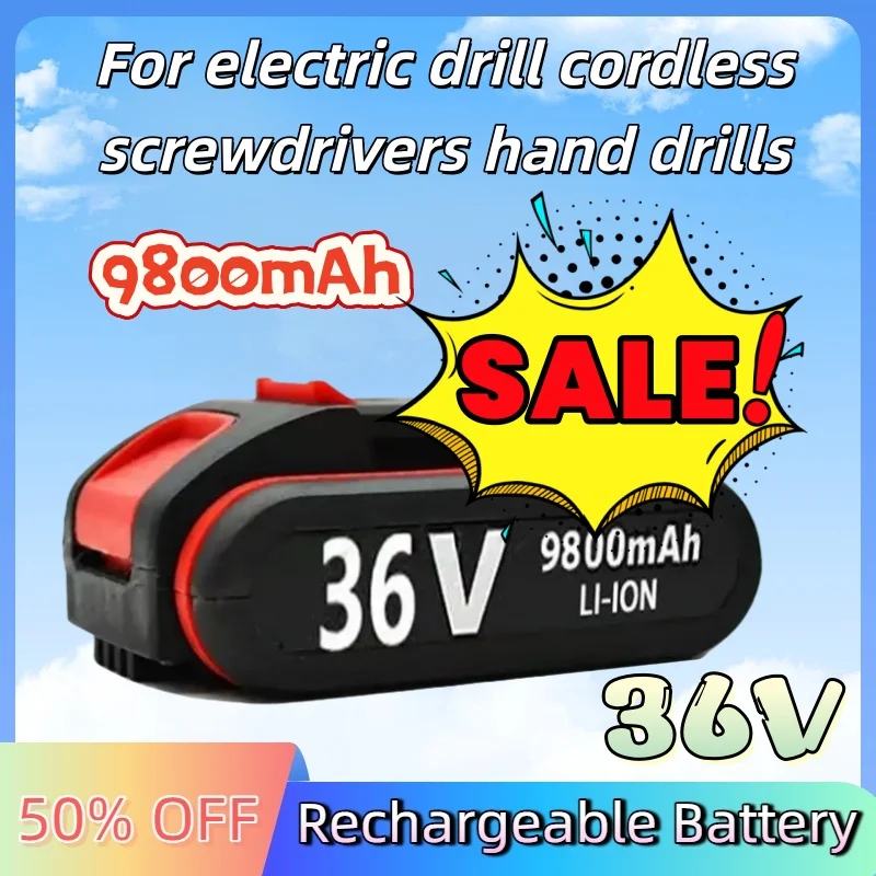 

Rechargeable Lithium Battery 36V Electric Tool General 9800mah for Electric Drill Cordless Screwdrivers Hand Drills Power Tools