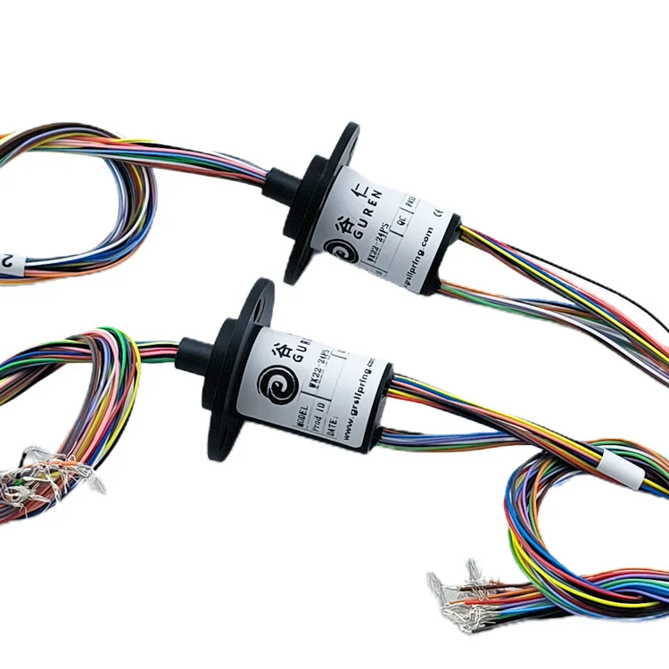 

24-Wire Small Slip Ring 2A Signal Transfer Factory Outlets Rotating Connector Electrical Contacts Contact Materials