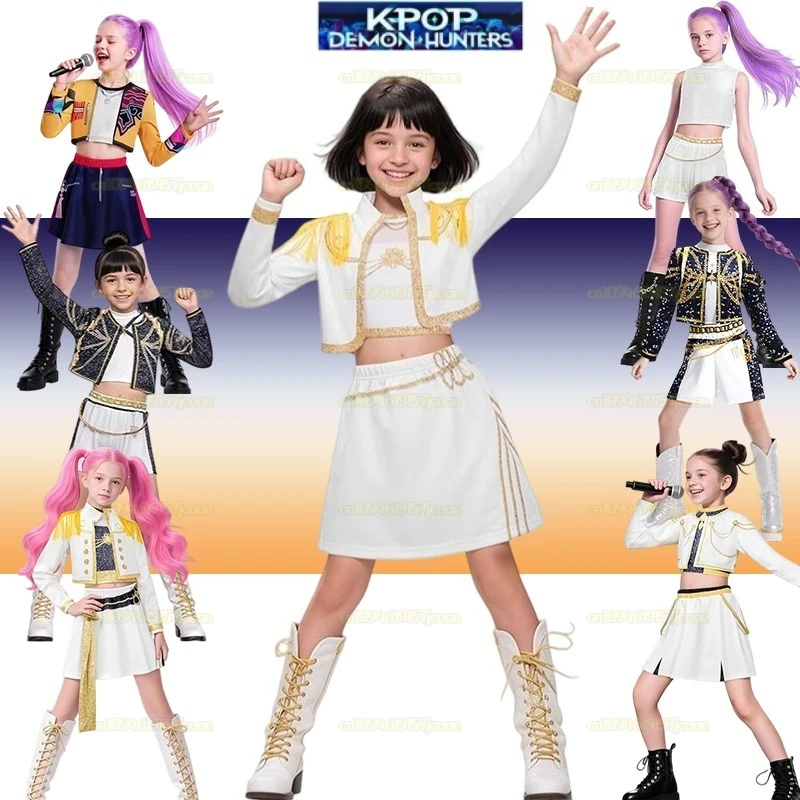 

New Rumi Zoey Mira Cosplay Costume Set Costume Dresses Clothes Outfit 3D Printed Girl Group Stage Halloween Dress Up