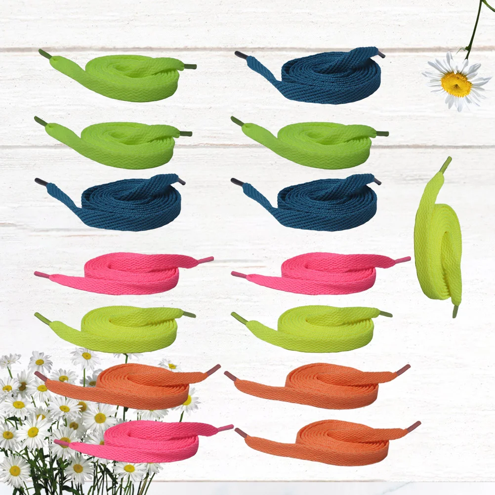 

15pcs Colorful Shoe Laces 120Cm Flat Shoelaces For Sneakers Running Shoes Hiking Boots Lightweight Durable Design Mens