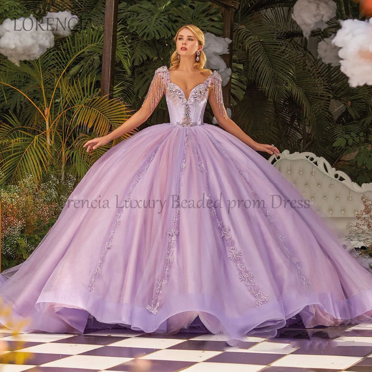 Abito da ballo rosa lucido moda abito Quinceanera 2024 Applique senza maniche dolce 15 16 anni festa formale abiti da XV asenos