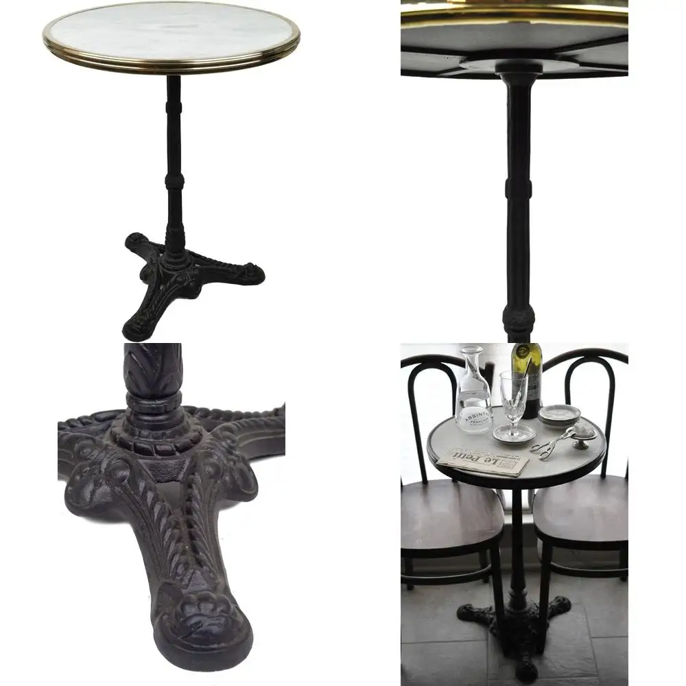 

24 White Carrara Marble French Bistro Table
