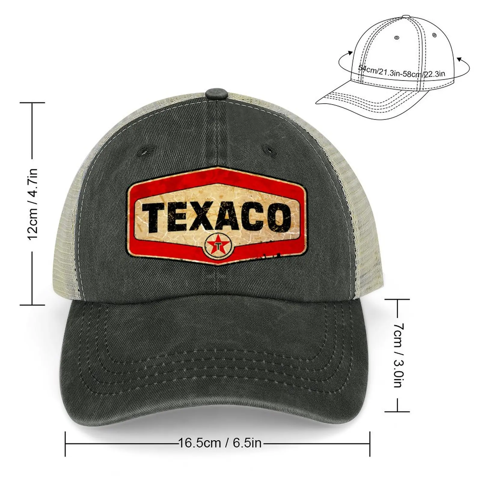 Pétrole et gaz Texaco T-shirt classique Cowboy Hat Luxury Brand custom Hat Sun Cap Golf Wear Men Women\'s