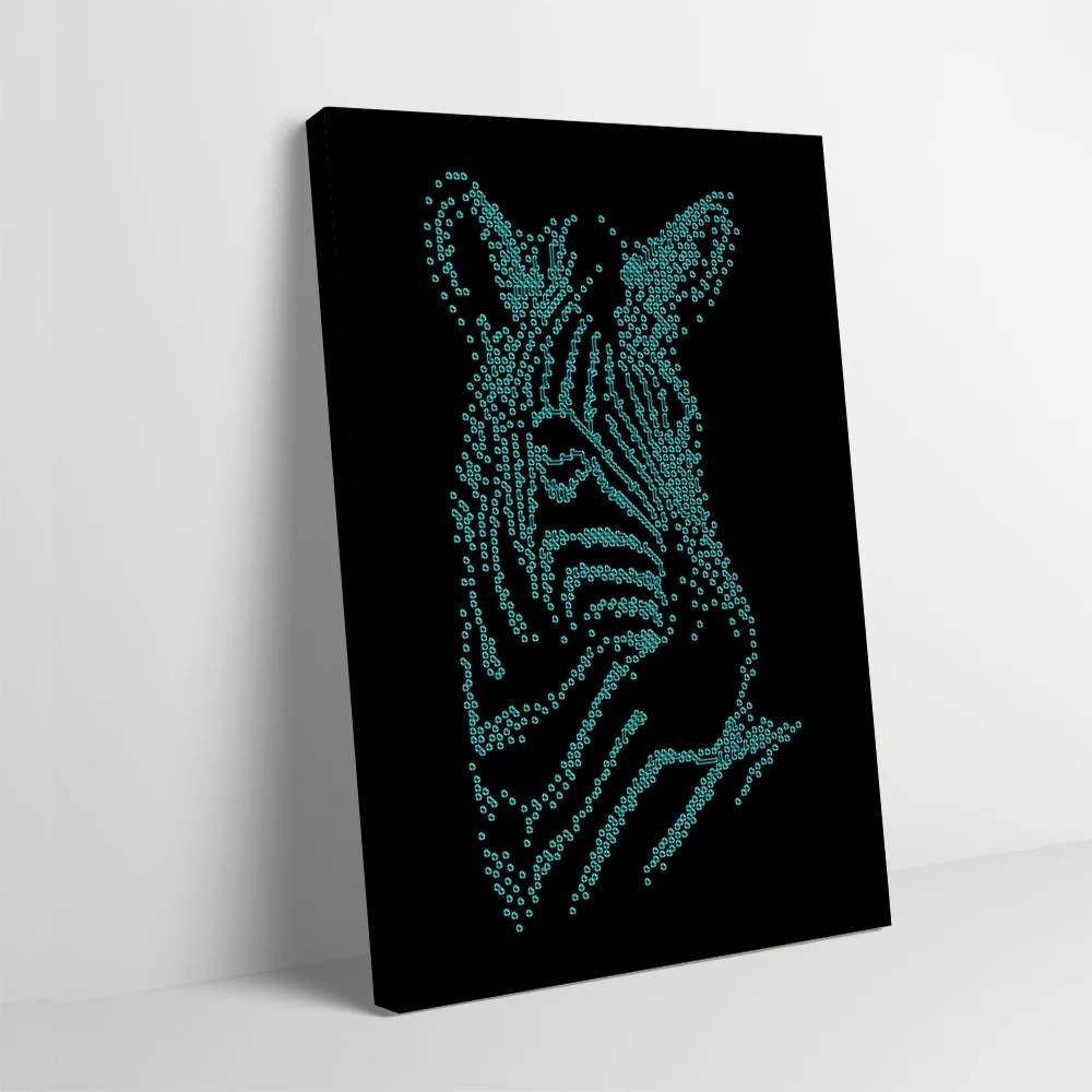 Zebra Circuit Board Art Printing Poster Customizable Pictures Wall Art Canvas Painting for Decoration Home Decor Items Room Arts