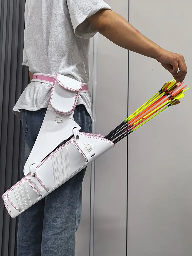 Carquois de flèche pour tir à l'arc, 1 pièce, sac en cuir, carquois de couleur, arc et flèche, pratique de tir de chasse, accessoires de flèche de Sport