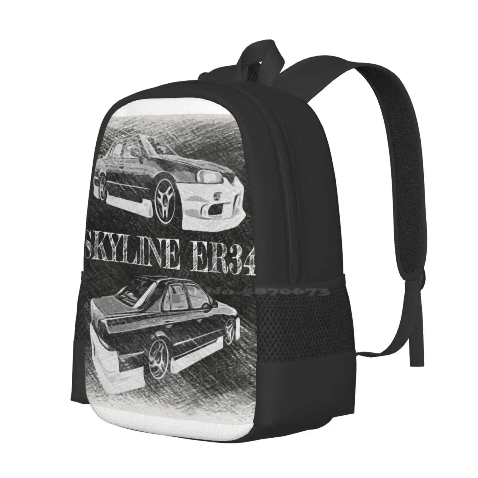 Nissan Skyline Er34 4 Door Stance Car School Bags Travel Laptop Backpack Nissan Skyline Gtr Er34 Gtt R Chassis Drift Cars