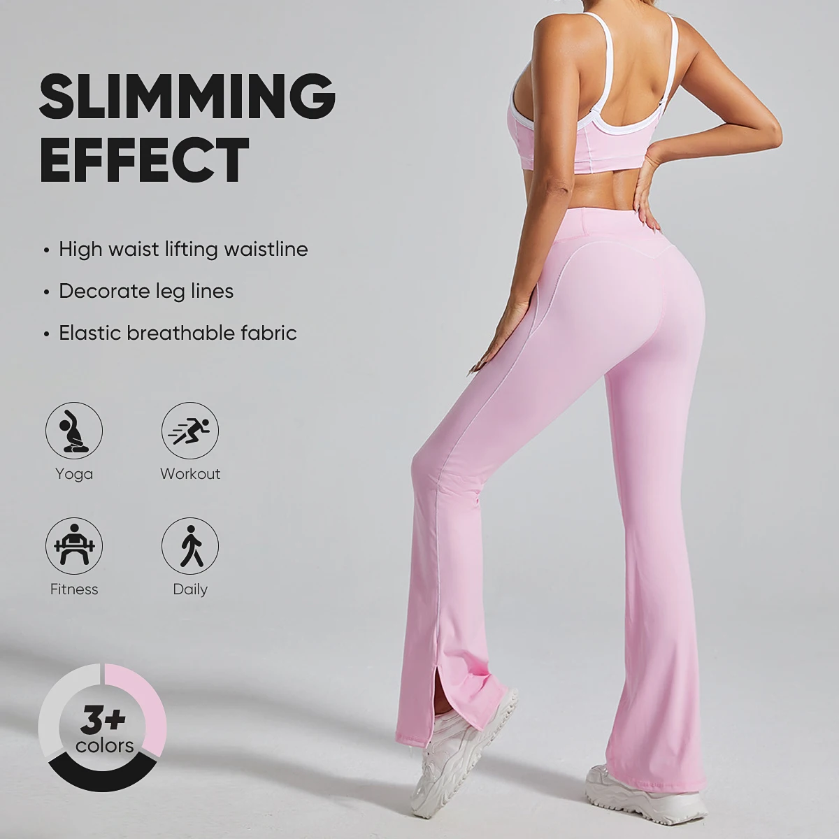 

Summer New Women's High Waisted Yoga Pants Butt Lifting Yoga Flared Pants For Women Dance Fitness Sports Gym Pants