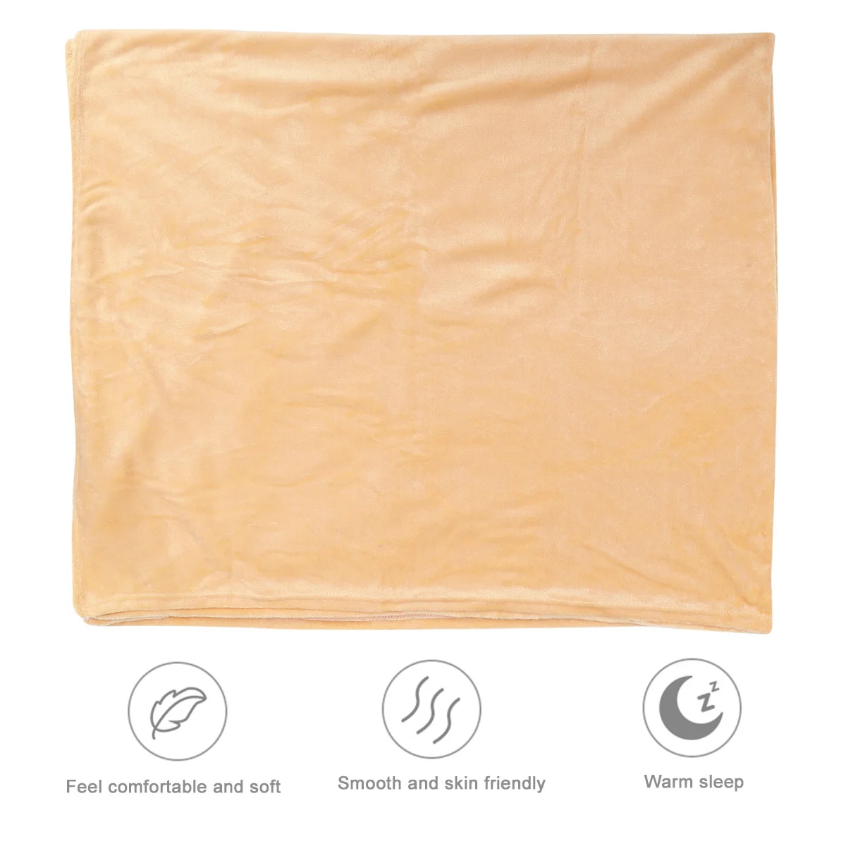 

1Pcs Flannel Blanket 180x200cm Solid Fleece Lightweight Warm for Air Conditioning Room Sleeping Blanket Khaki