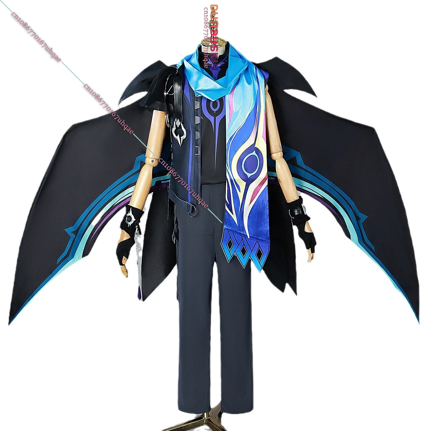 Juego Genshin Impact Ororon disfraz de Cosplay capa de murciélago guante peluca accesorio 2025 Anime juego de rol uniformes de rendimiento