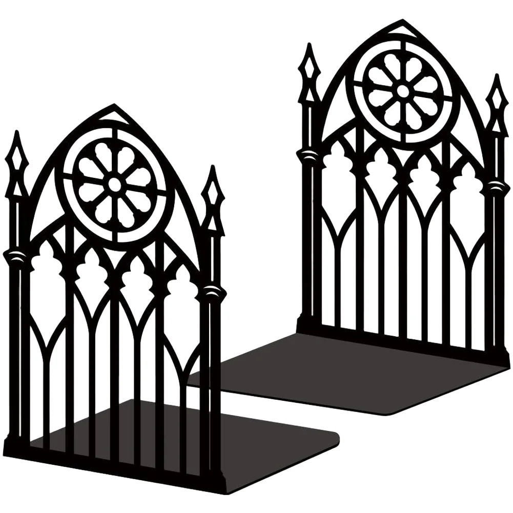 L Shaped Iron Bookends Built for Stability on For Shelves Non Slip Base Keeps Books Neatly Aligned and Organized
