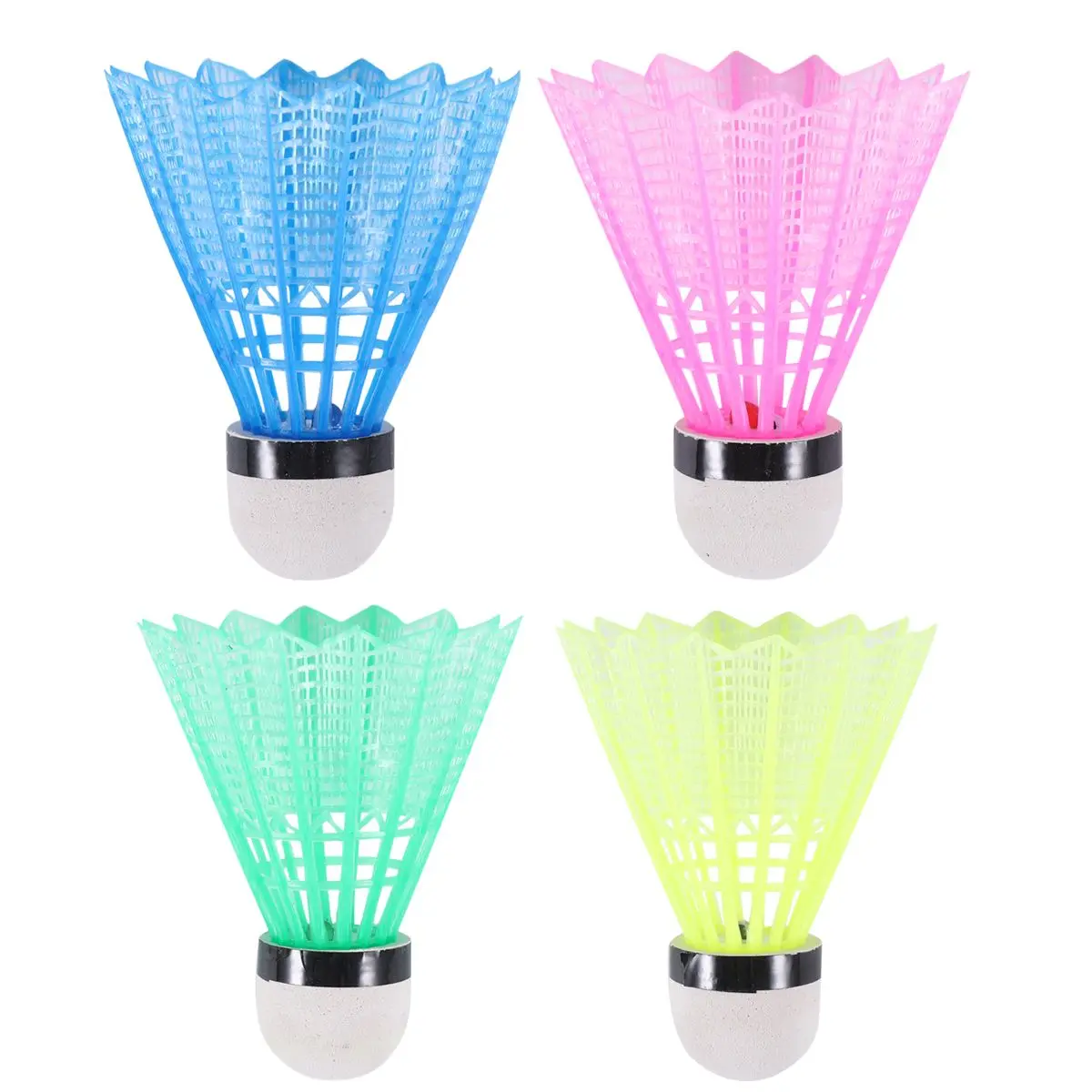 4 PCS Badminton Color LED Light Luminous Balls Durable Shuttlecock Shuttlecocks